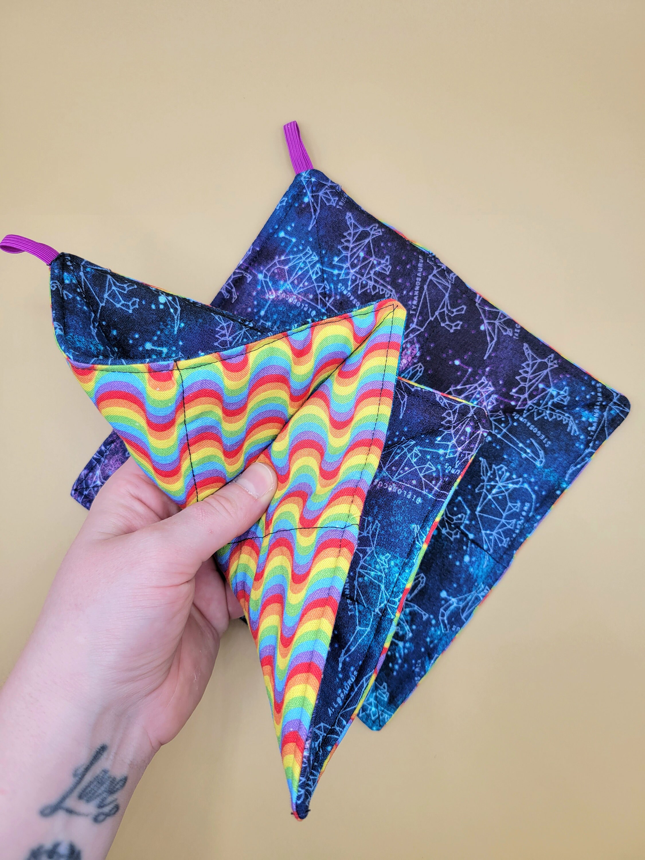 Handmade Cotton Potholders Insulbright Heat Protective Core Cute Kitchen Accessories Baking