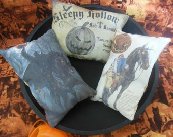 Primitive/Vintage/Halloween Headless Horseman Bowl Fillers/Cupboard Tucks/Ornies toss abouts Set of 3-