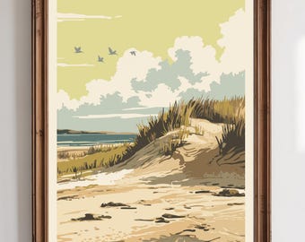 Eastern Shore Chesapeake Bay - National Park Style Art Print | Vintage WPA Style Retro Delaware Maryland Virginia Travel Poster 12"x18"
