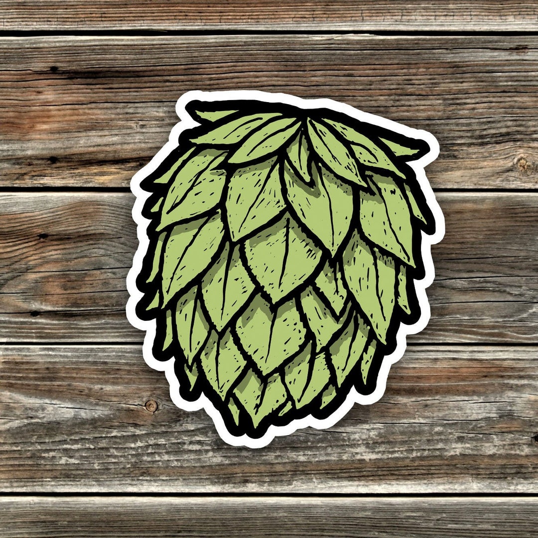 Hop Sticker - Minimalist Craft Beer Lover Illustration Sticker Indoor ...