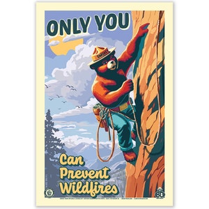 Only You Can Prevent Wildfires Rock Climbing Smokey Bear Commemorative