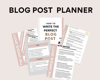 Daily Blog Planner Checklist|Printable, Blogger Planner| PDF