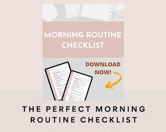 Daily Routine Checklist | Morning Routine | Printable | Planner