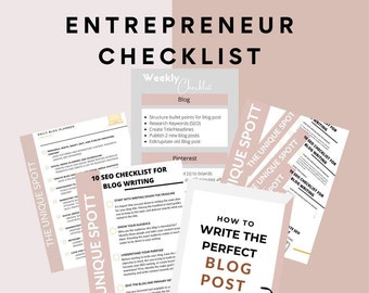 Entrepreneur Daily Routine Checklist | Printable Planner (Digital Download)