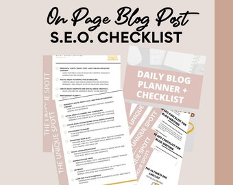 Blog Post SEO Checklist | Blogger Guide (PDF)