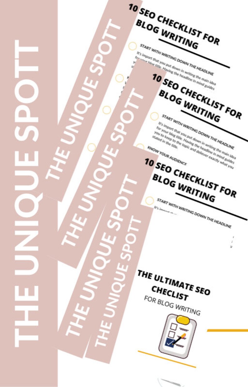 Blog Checklist Blog Post SEO Checklist to Writing | Checklist | Write A Blog Post - Etsy