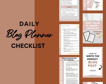 Weekly Blog Checklist |Blogger Planner | Routine Template