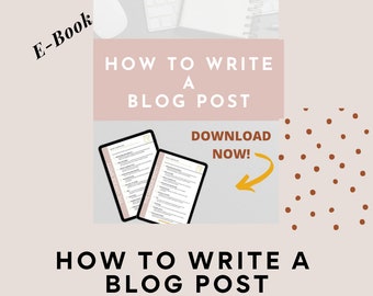 How to Write A Blog Post |E-Book | Checklist For Blogger