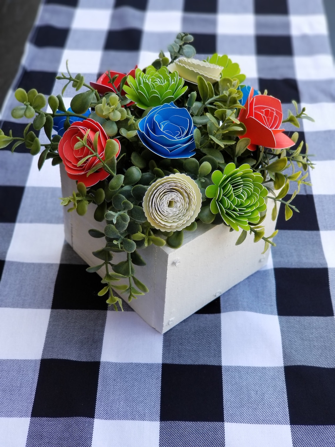 Paper flower arrangement Etsy