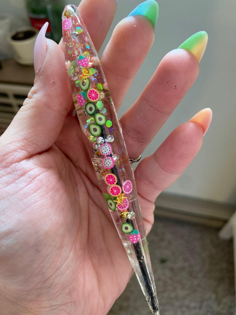 Handmade Epoxy resin pens pendants Etsy