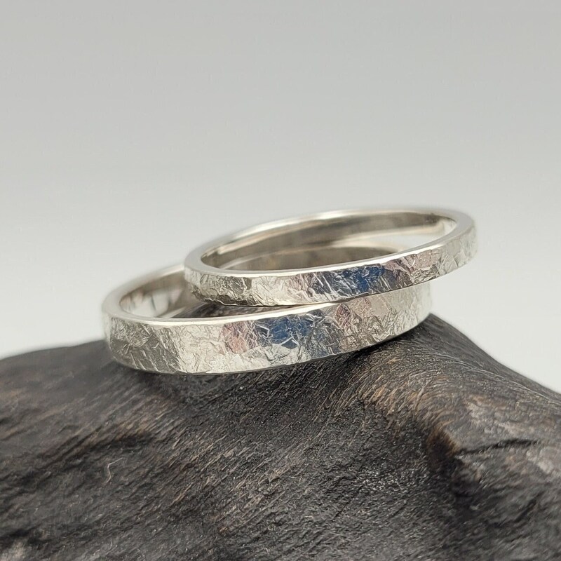 White Gold Wedding Band Etsy