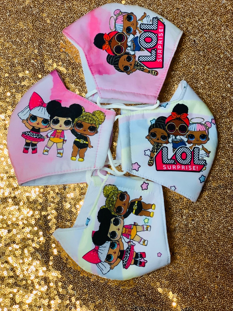 Super Cute Melanin Kids LOL Face Mask kids face masks Etsy