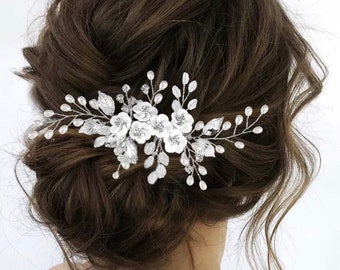 Crystal Bridal Comb Floral Rhinestone Wedding Comb Bridal Hair Comb Wedding hairpiece Wedding Hair Comb