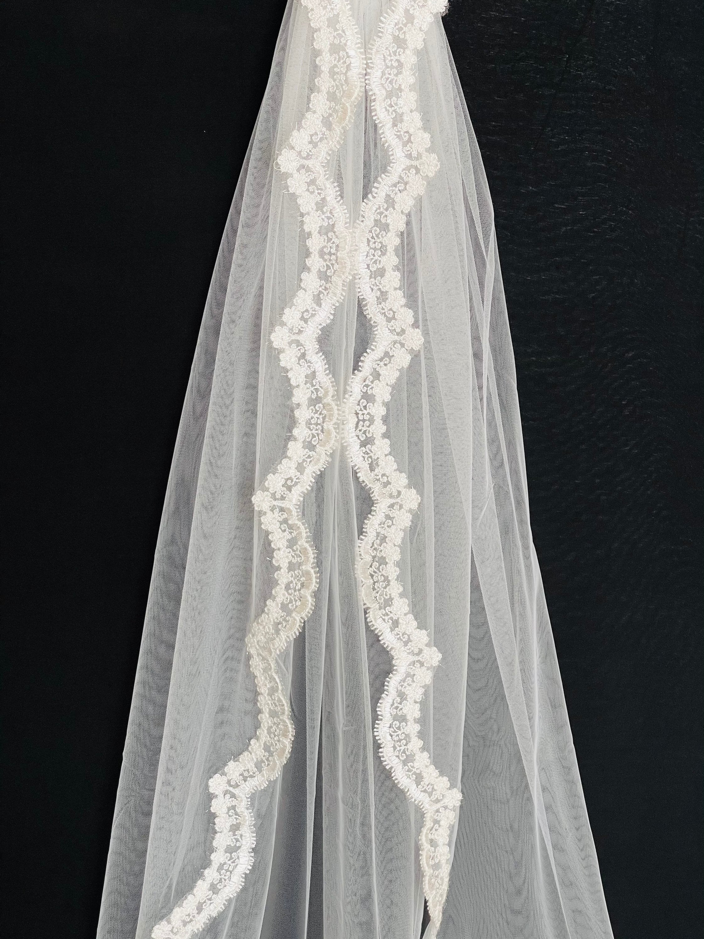 Wedding Lace Veil Floral Veils for Brides Soft Etsy UK