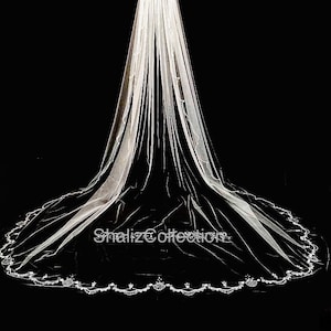 One of kind Wedding Veil, Beaded, Rhinestone and Crystal veil with amazing details, Free Tulle samples