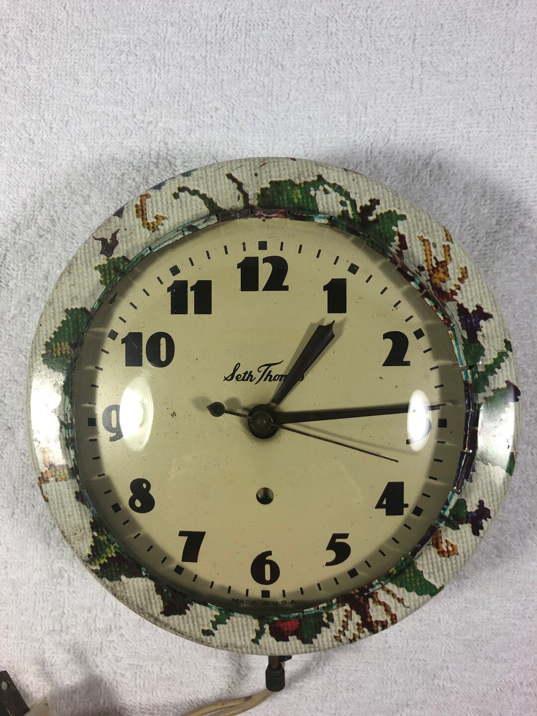 Seth Thomas cookie Tin Electric Wall Clock Etsy