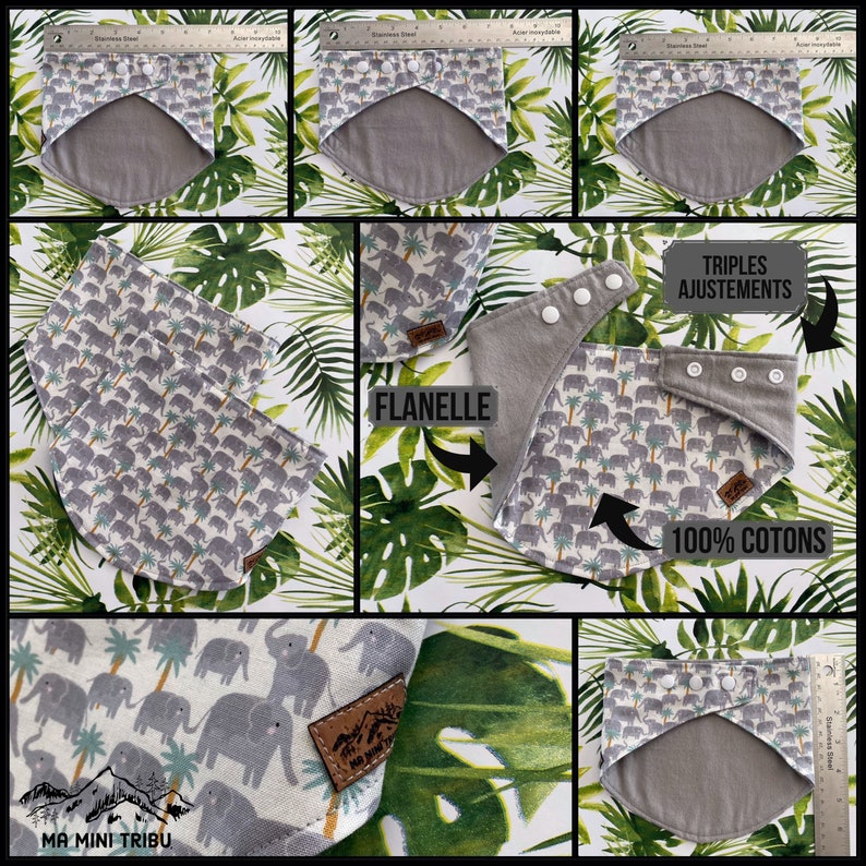 Evolutionary Bandana Bib Long 0-36 Months Baby Children 100/% Cottons Triple Adjustments