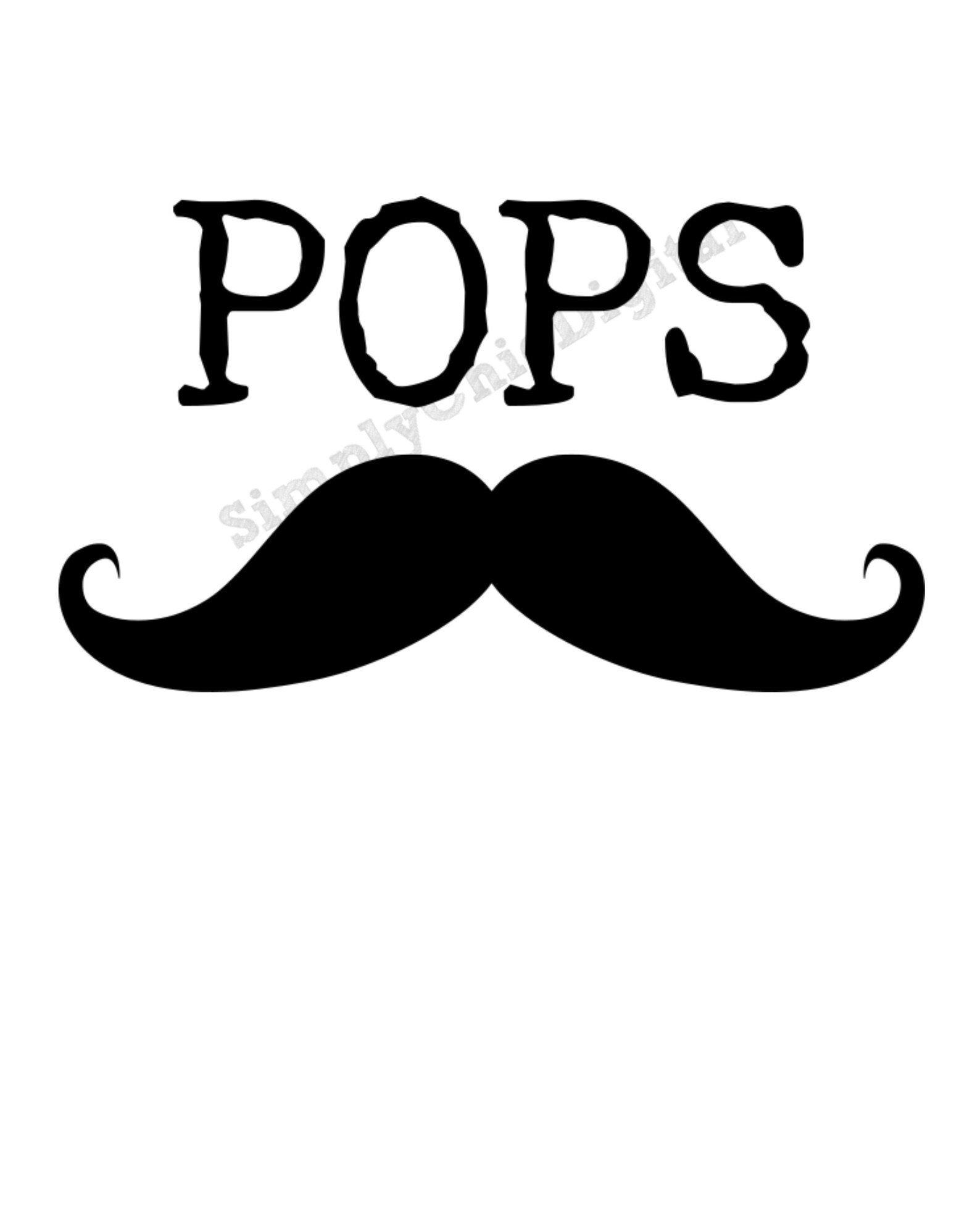 Download Pops Father's Day Svg File Pops Mustache mug svg | Etsy
