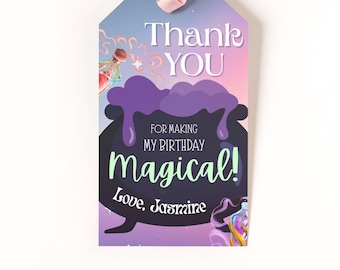 Magical Potion Thank You Tags, Halloween Birthday Party (Digital)