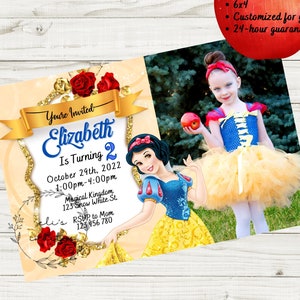 Snow White Princess Digital Invitation