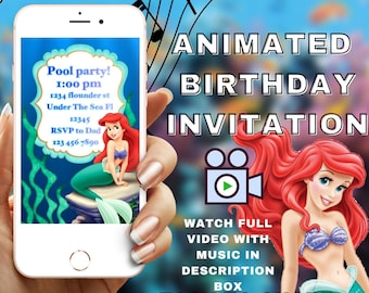 The Little Mermaid  Ariel Birthday Video Invitation