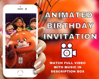 Turning Red Animated Video Invitation