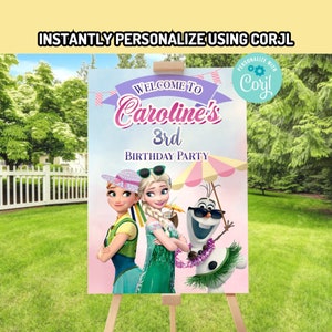Corjl  Fever summer Pool Party digital Sign Poster birthday INSTANT EDITABLE TEMPLATE