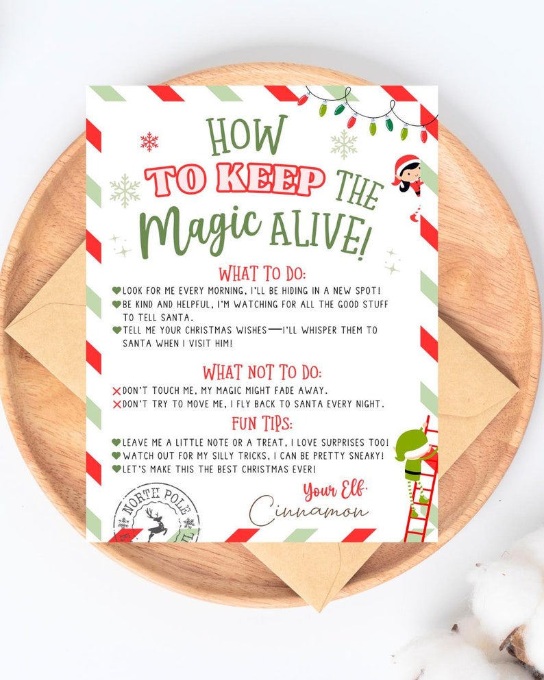 Elf Guide | Fun Printable Instructions for Kids | 8.5x11 Instant ...