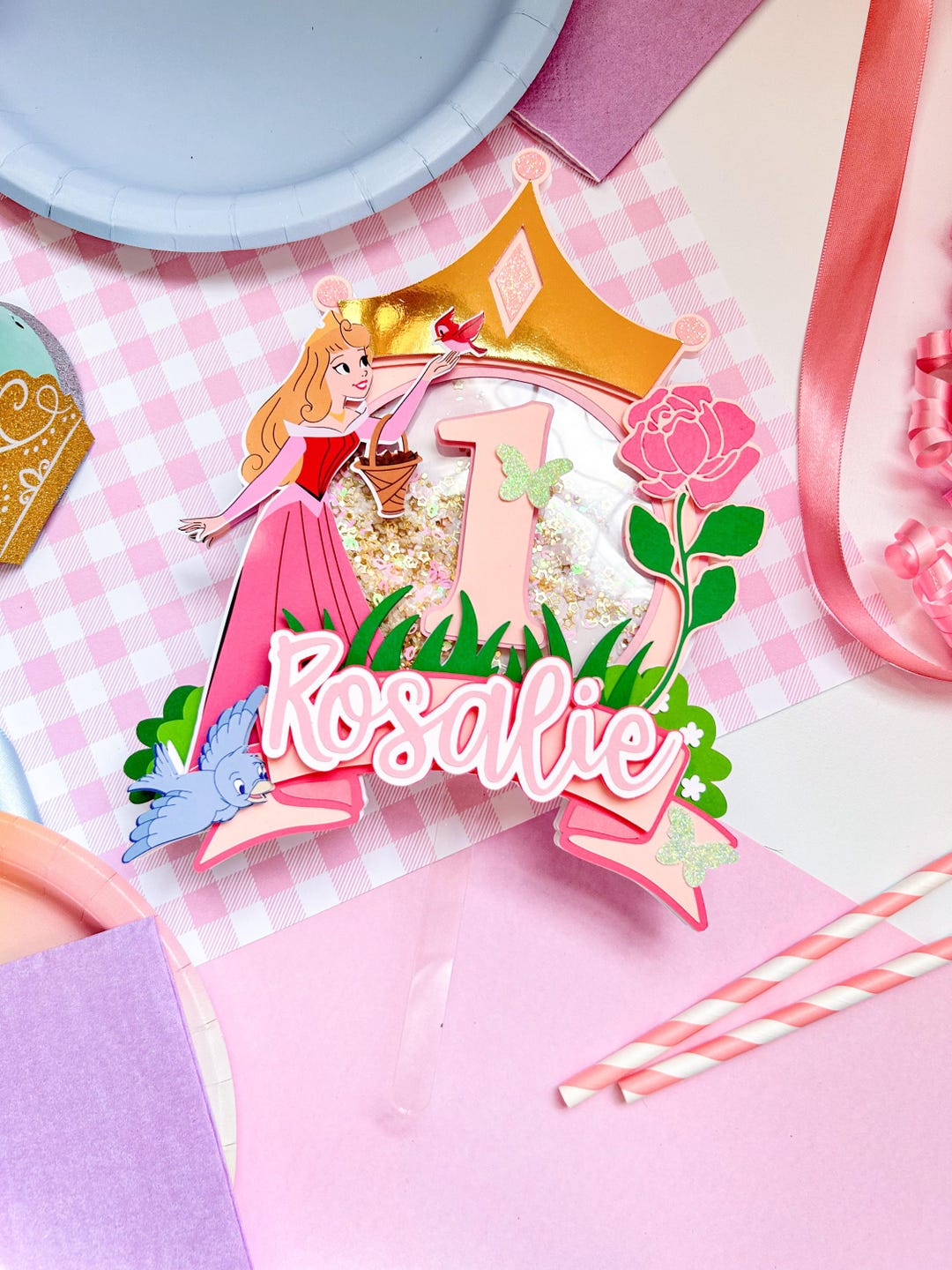 Aurora Sleeping Beauty Cake Topper Princess Party - Etsy