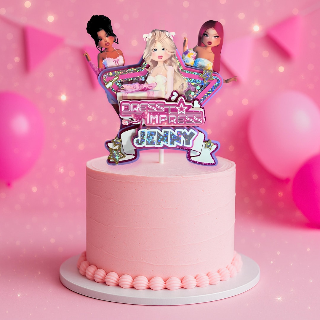 Printable Dress Cake Tin White Anne Doll Angel Girl Toy Cake Topper