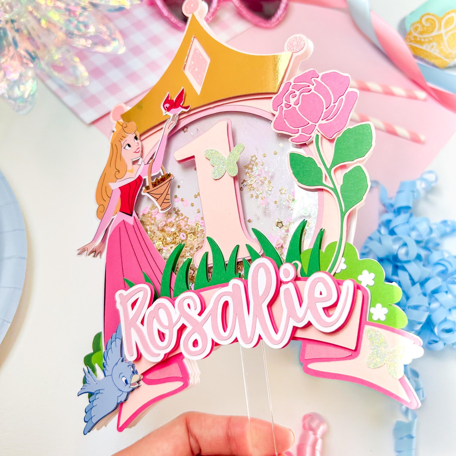 Aurora Sleeping Beauty Cake Topper Princess Party - Etsy