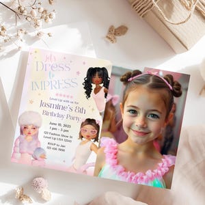 Dress To Impress Roblox Inspired Invitation – Instant Edit Printable Fashion Gamer Girl Invite for Birthday Parties
