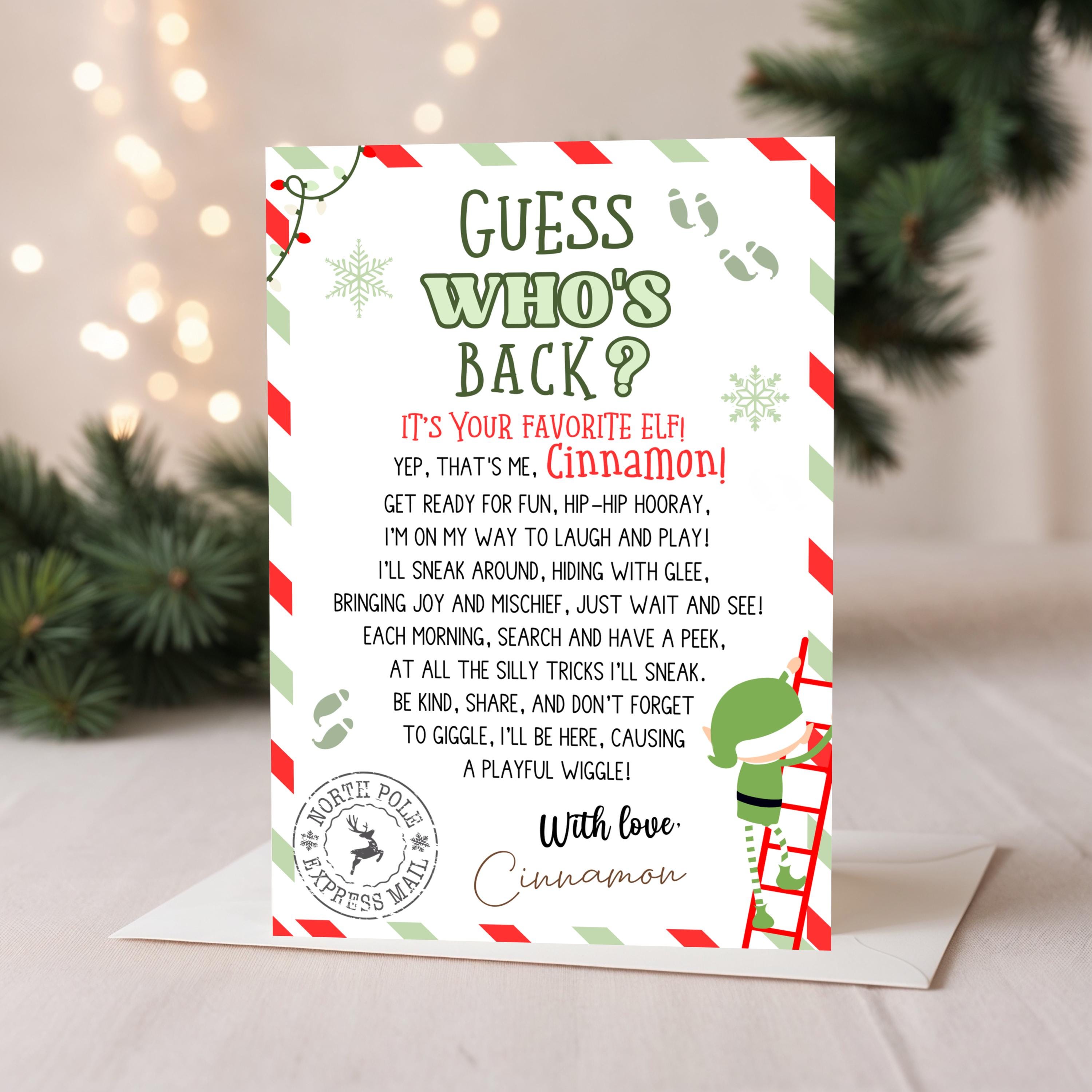 Elf on the Shelf Pajamas Printable