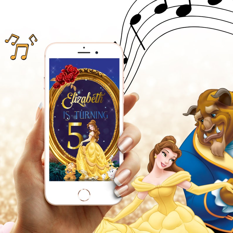 English or Spanish Beauty and the Beast Belle Animated Etsy