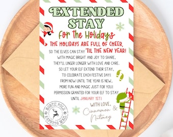 Extended Stay Until New Years: Letter Play With Elves Longer– Printable Magic to End the Holiday Season Surprise