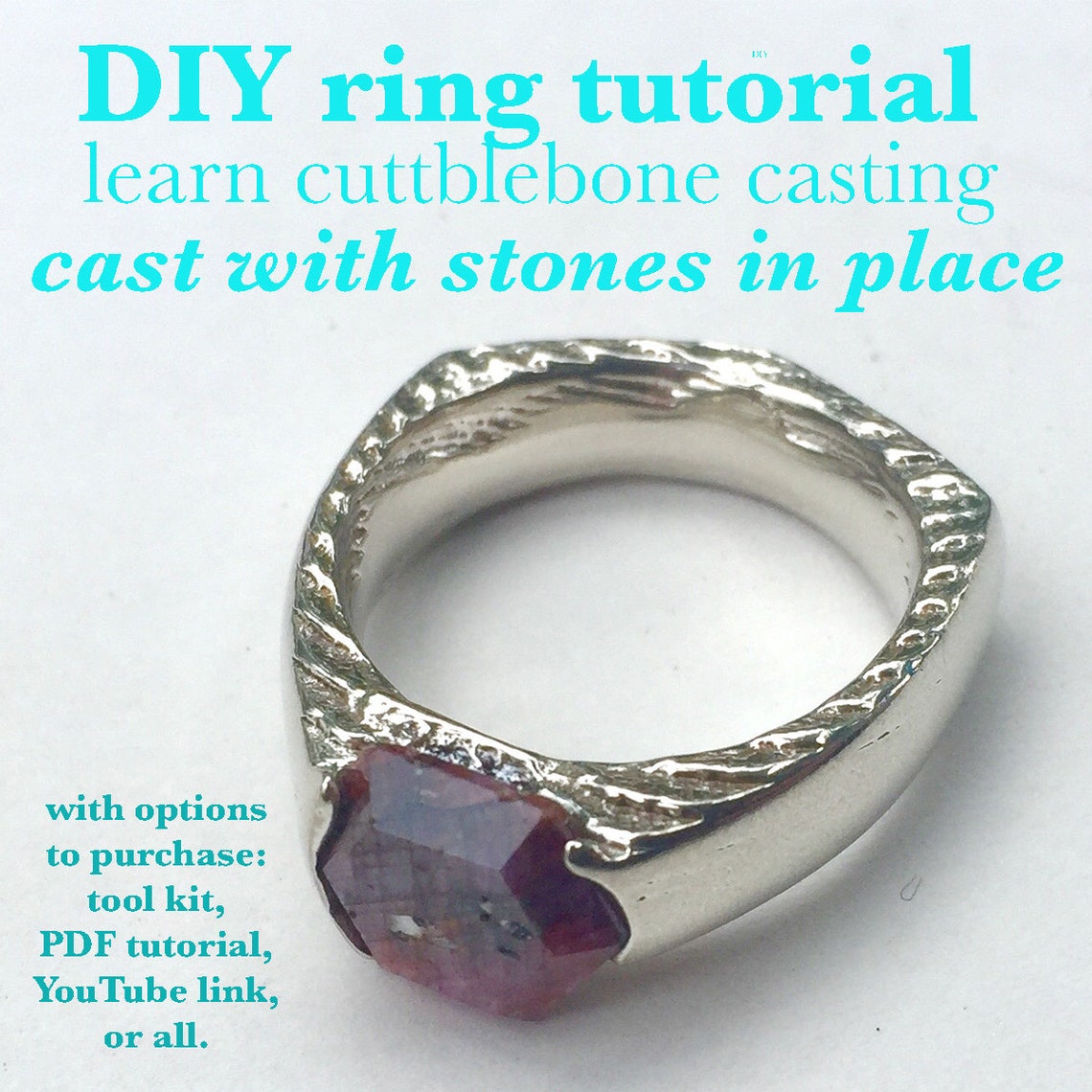 Make a ring with stones cast in place RING making TUTORIAL Etsy