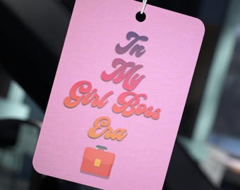 Ambientador para coche, amuleto perfumado Girl Boss Era, accesorios para coche, fragancia para vehículos, regalo para jefas femeninas, decoración para coche