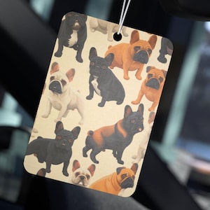 French Bulldogs Car Air Freshener - Cute Frenchie Design, Dog Lover Gift & Car Accessory for Pet Owners