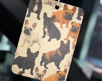 French Bulldogs Car Air Freshener - Cute Frenchie Design, Dog Lover Gift & Car Accessory for Pet Owners