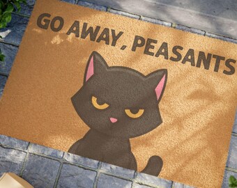 Grumpy Cat Doormat, Funny Welcome Mat, Sarcastic Front Door Rug, Outdoor Indoor Mat, Housewarming Gift, Unique Home Decor