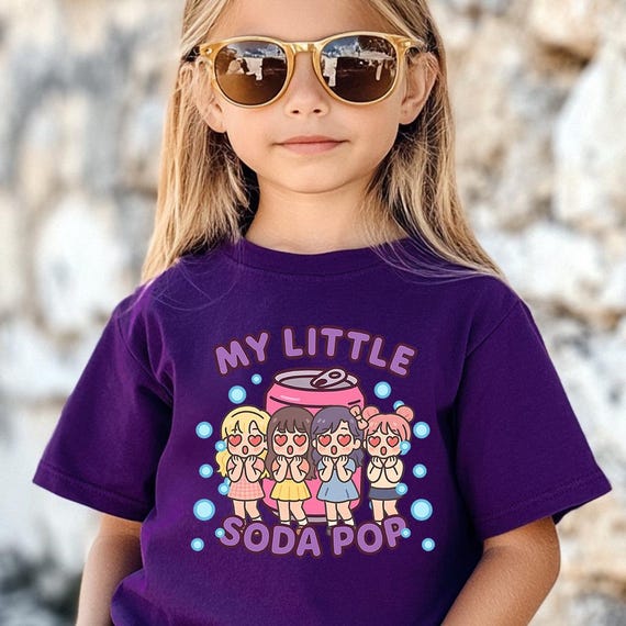 マイリトルソーダポップキッズTシャツ、うっとりするようなKポップ