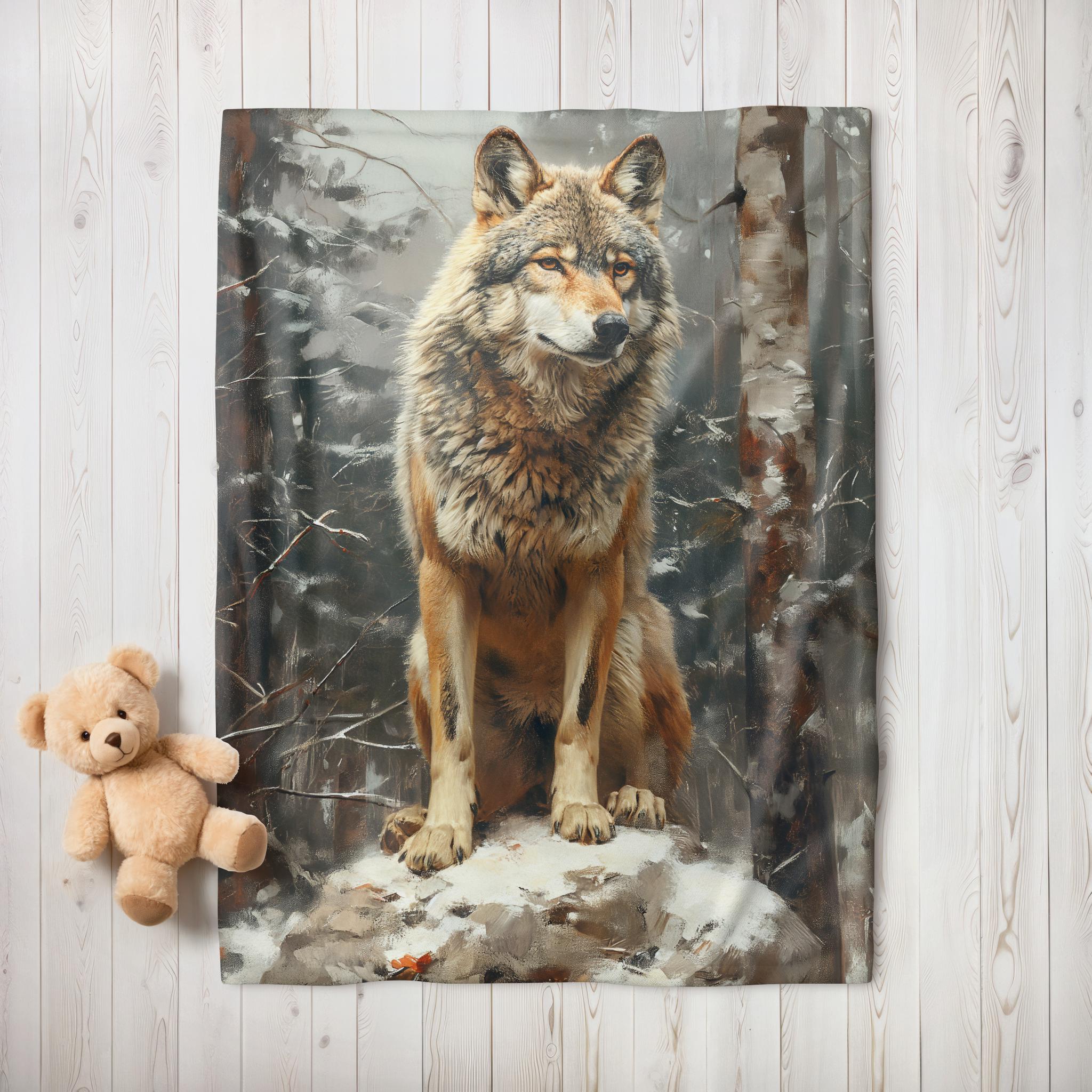 Coperta in pile con motivo animali selvatici, per letto e divano