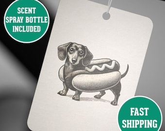 Ambientador para coche con forma de perro salchicha, diseño de perro salchicha, amuleto aromático para vehículo, regalo para amantes de los perros, decoración interior de automóviles, lindo ambientador para mascotas