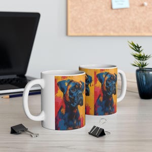 Boxer Colorful Coffee Cup Boxer Gift Dog Owner Dog Mom Ceramic Mug, (11oz, 15oz)