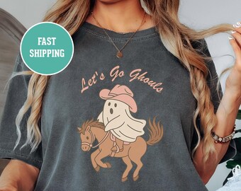 Let's Go Ghouls Shirt - Cowgirl Rodeo Halloween T-shirt,Country Tee, Unisex Halloween Shirt, Girl Squad Top
