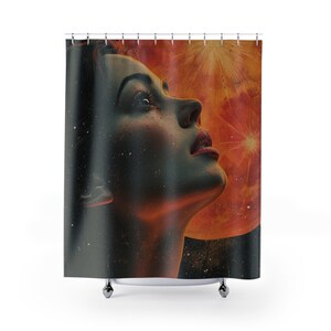 Explorateurs de l'espace de science-fiction, femme de Mars, planète rouge, vue surréaliste, exploration de l'espace - Peinture à l'huile, art du cosmos - oeuvre d'art