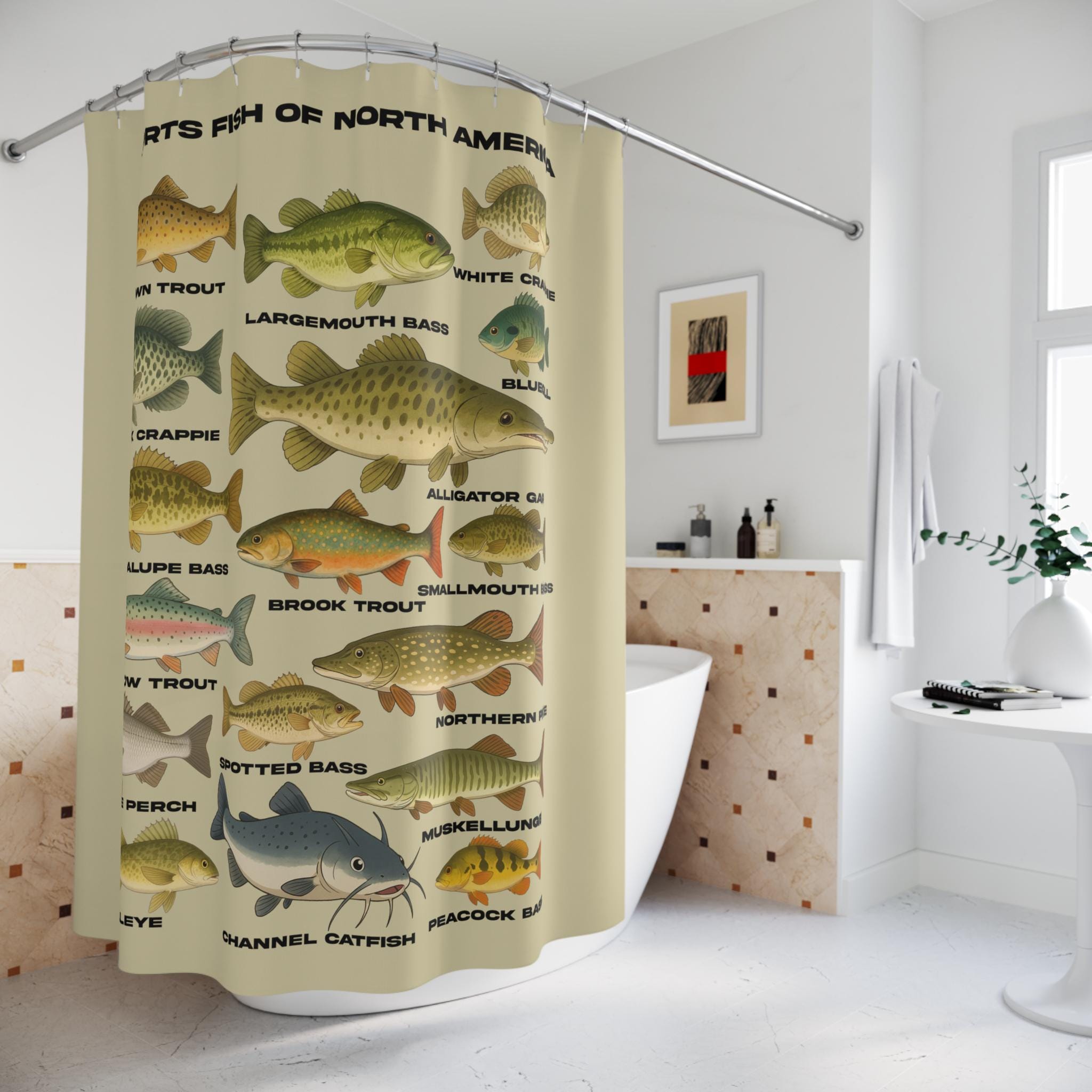 bacova guild born to fish shower curtain hooks Tropical Blue Black Stripe Scale Yellow Tail Rings Bathroom Accessories  GoJeek Made in collaboration with Seattle Abaysto Fish Shower Curtain Blue