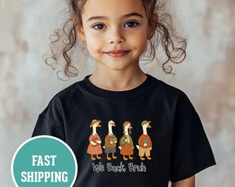 Back to School Shirt,Silly Goose Students Kids Tee,Kids T-Shirt,Youth Shirt,Children's Clothing,We Back,Bruh,Heavy Cotton Tee