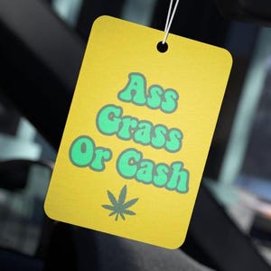 Car Air Freshener - Funny Ass Grass or Cash Design, Scent Diffuser & Car Decor, Unique Gift for Drivers - Auto Accessories