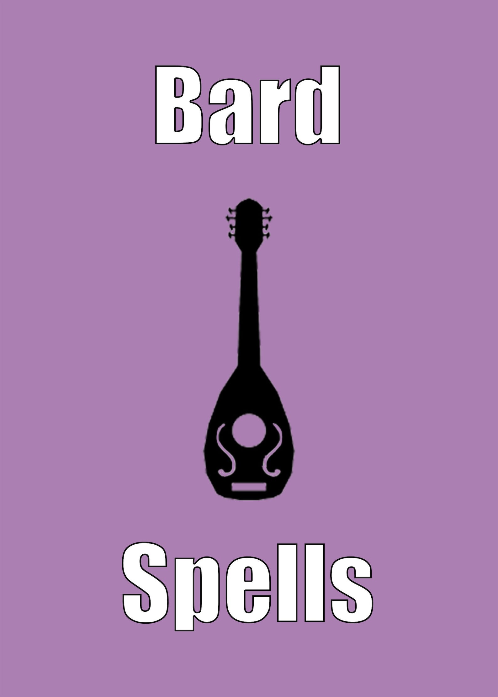 Custom Bard Spell Cards D&D 5e PDF Download Etsy UK